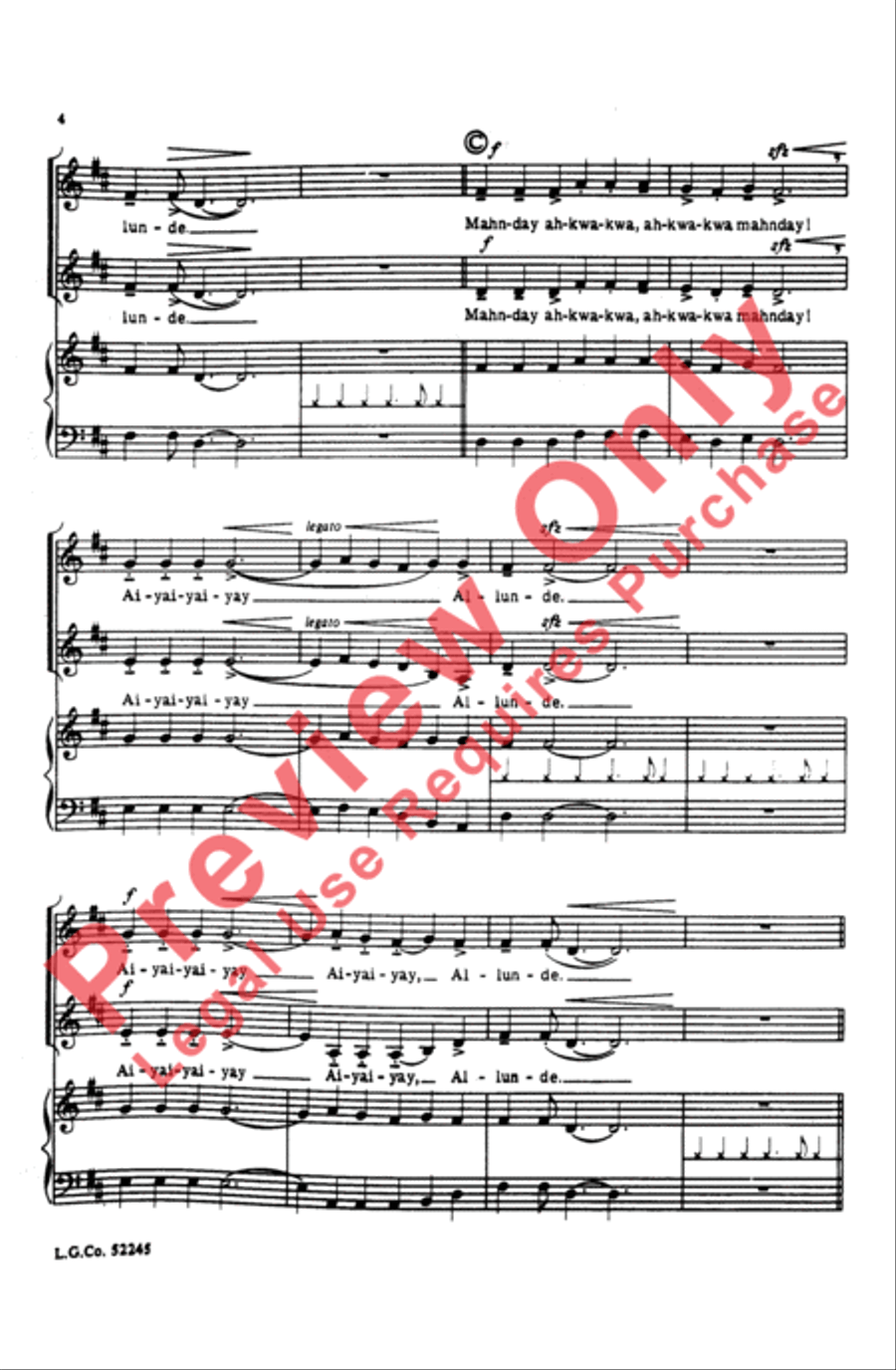 Allunde' Alluya 3-Part scores gallery preview page 4