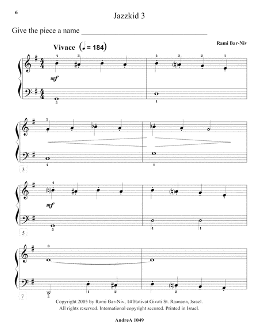 Jazzkid Piano Solo scores gallery preview page 5