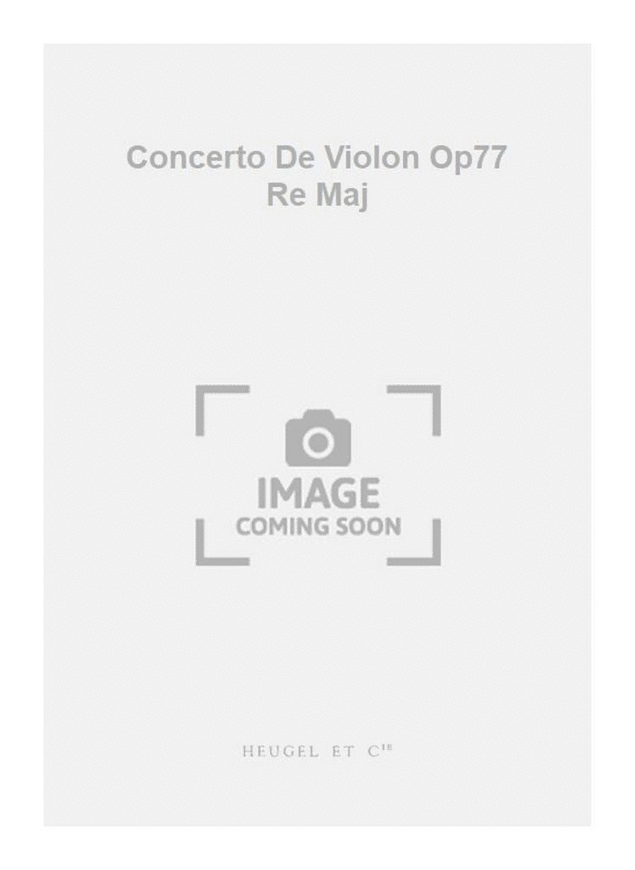 Concerto De Violon Op77 Re Maj