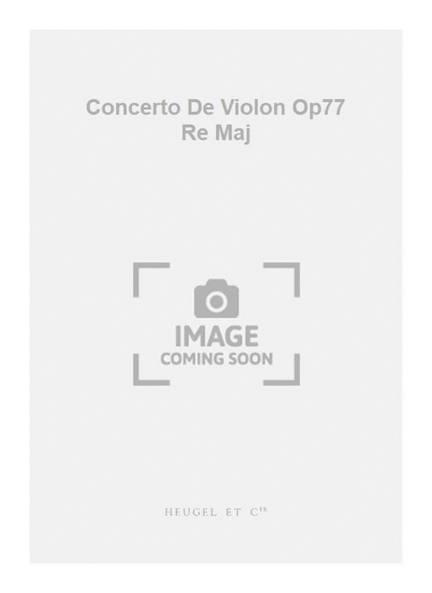 Concerto De Violon Op77 Re Maj