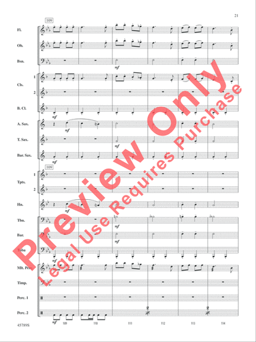 Images of Spain Concert Band scores gallery preview page 21