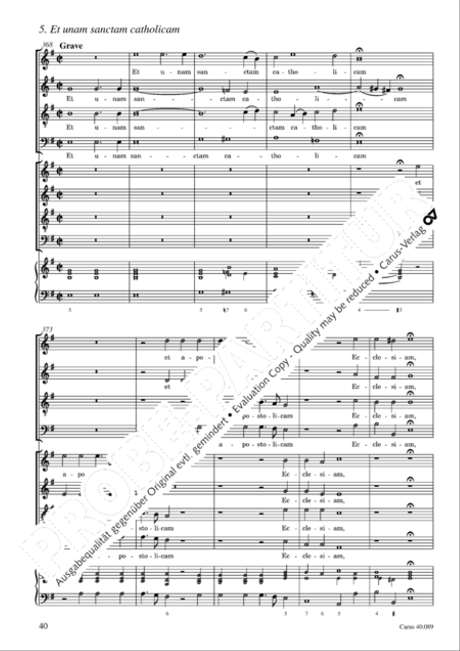 Credo a 8 voci 4-Part scores gallery preview page 41