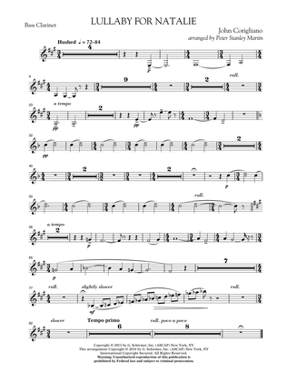 Lullaby for Natalie (arr. Peter Stanley Martin) - Bb Bass Clarinet
