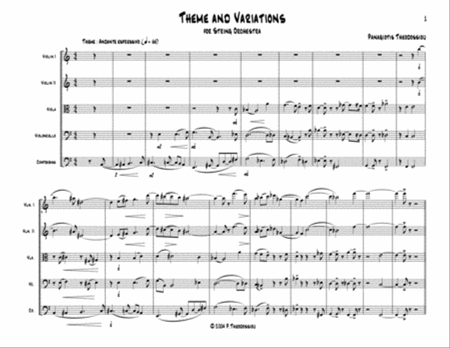 Theme and Variations for String Orchestra image number null