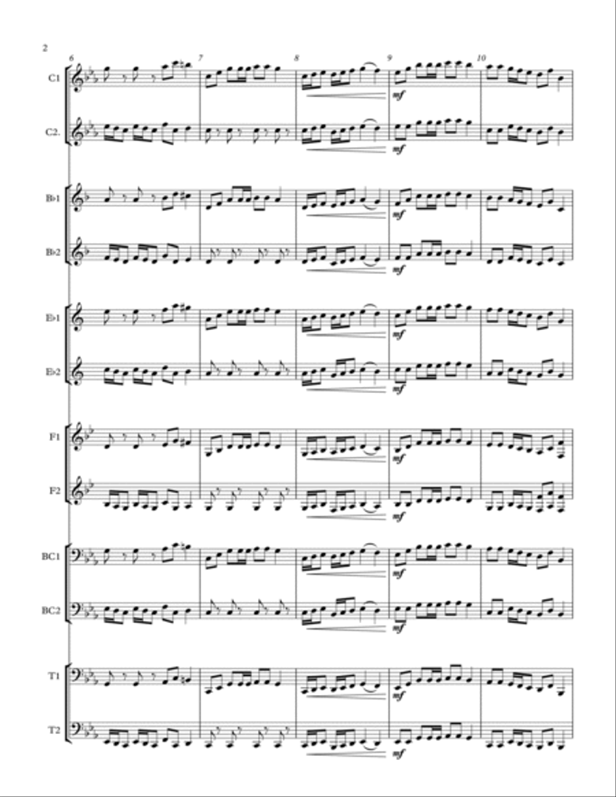 5 Duets for Any Two Band Instruments - Volume 2 - All Transpositions Brass Ensemble scores gallery preview page 2