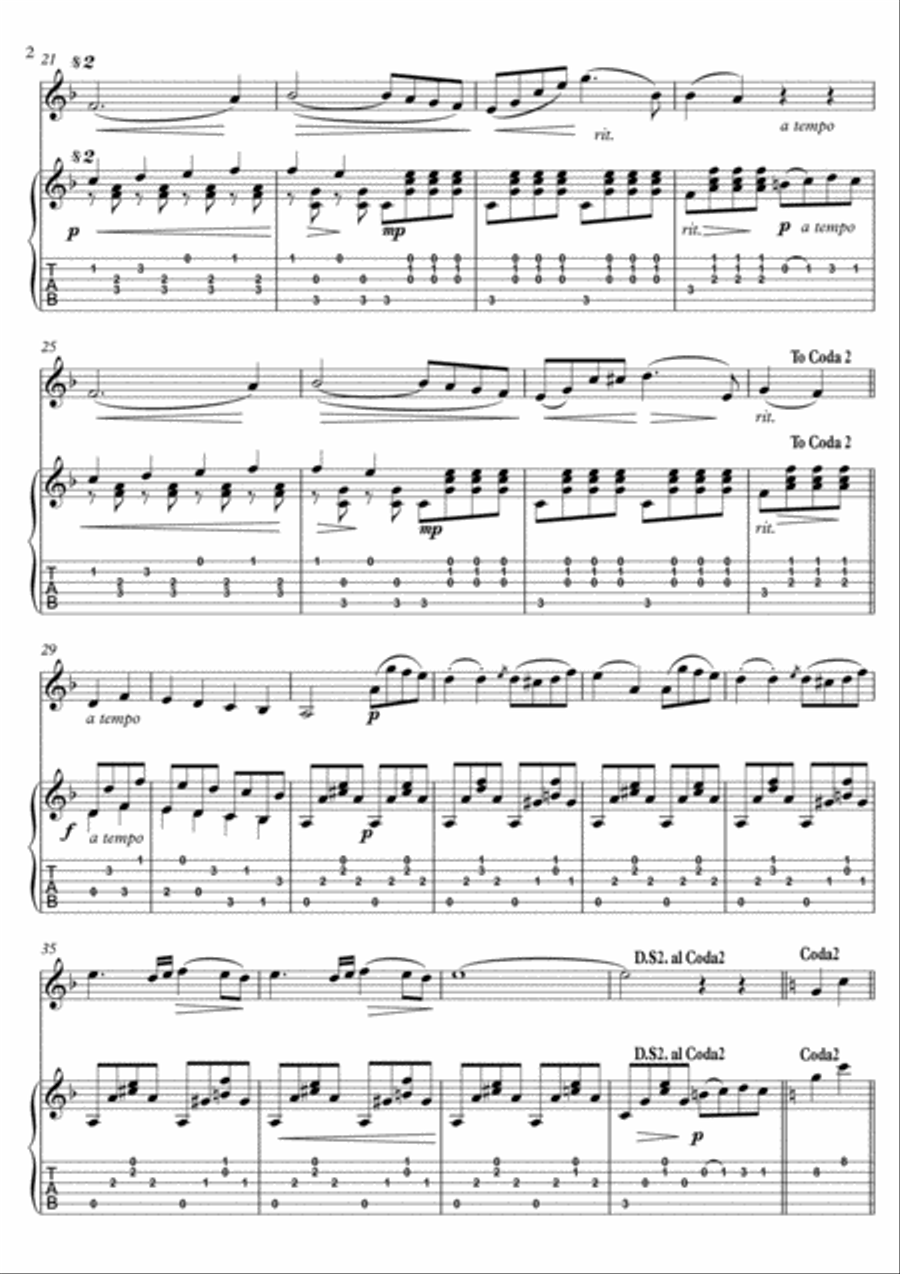Violin Guitar duet III by Bergmiller String Duet scores gallery preview page 2