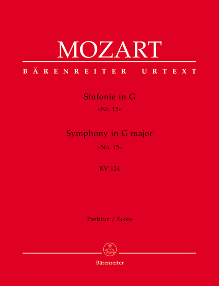 Symphony, No. 15 G major, KV 124
