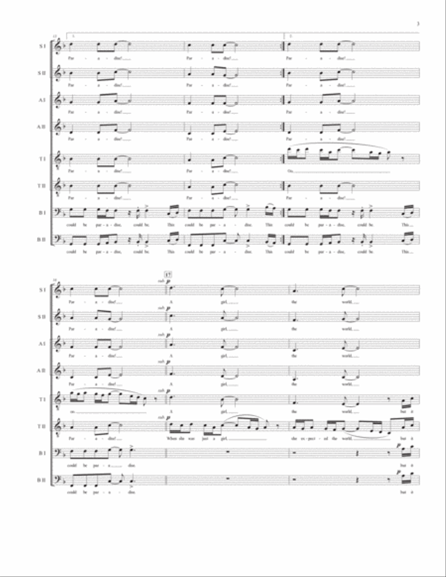 Paradise Paradise 4-Part scores gallery preview page 4