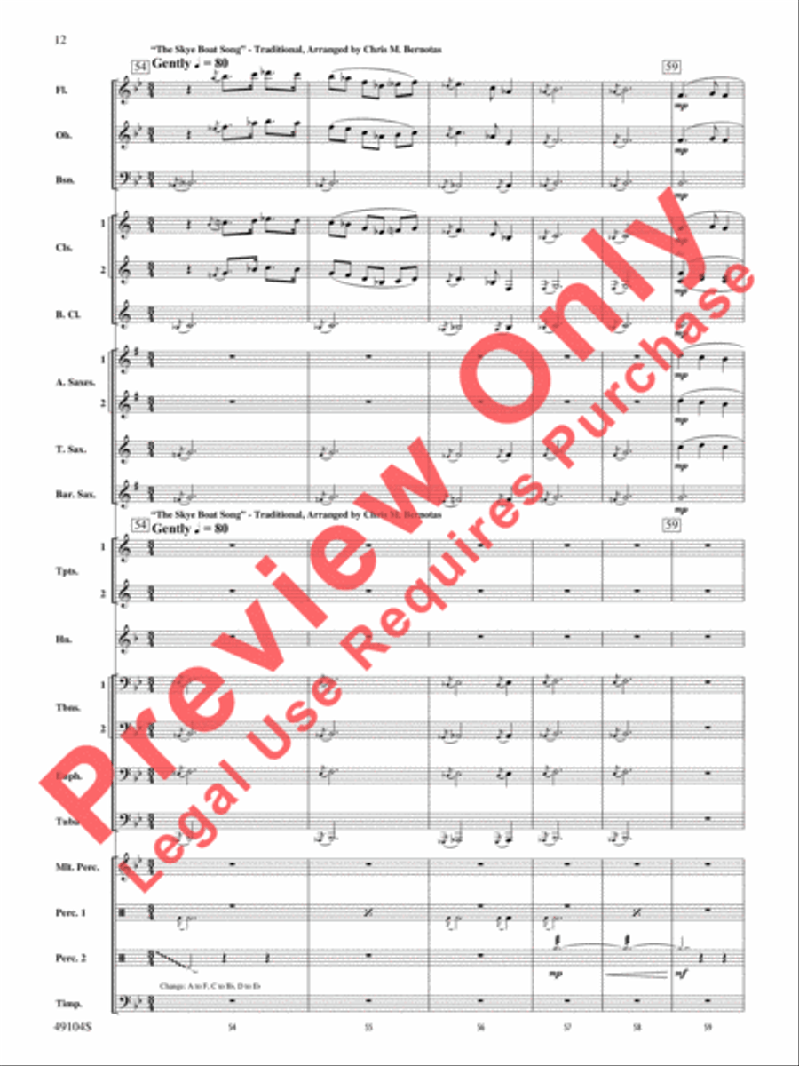 Folk Song Celebration Folk Song Celebration Concert Band scores gallery preview page 13