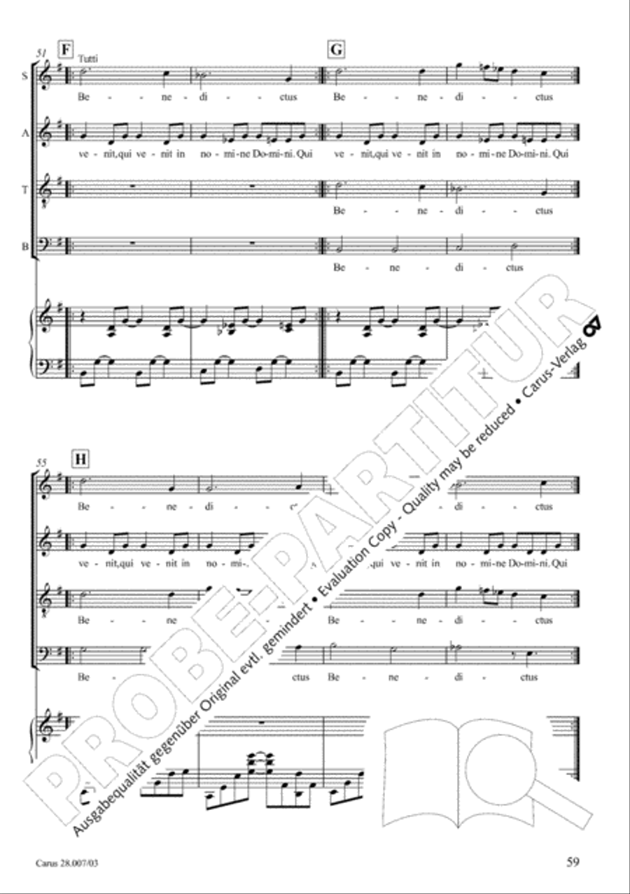 Missa latina 4-Part scores gallery preview page 60