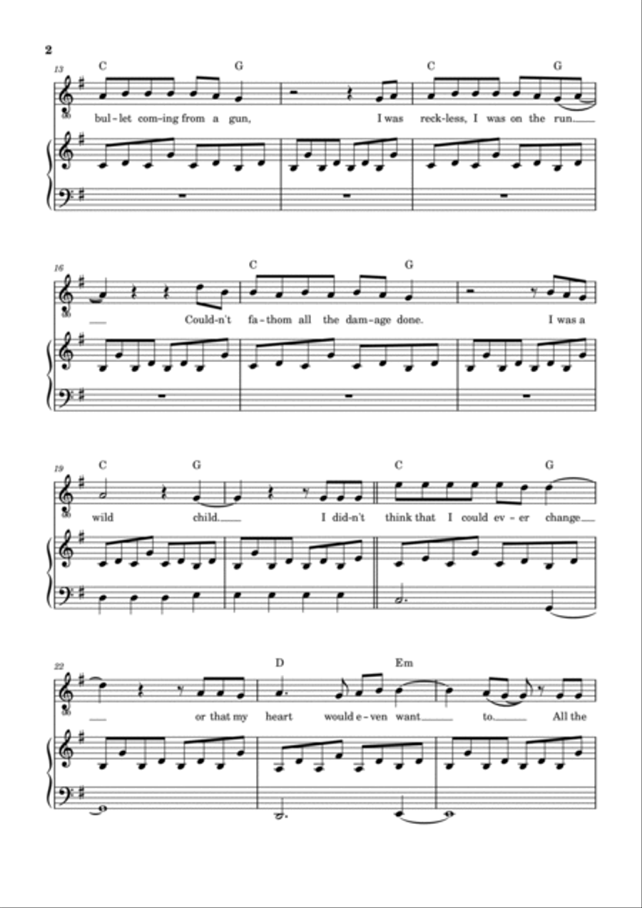Jesus Did Piano, Vocal, Guitar scores gallery preview page 3