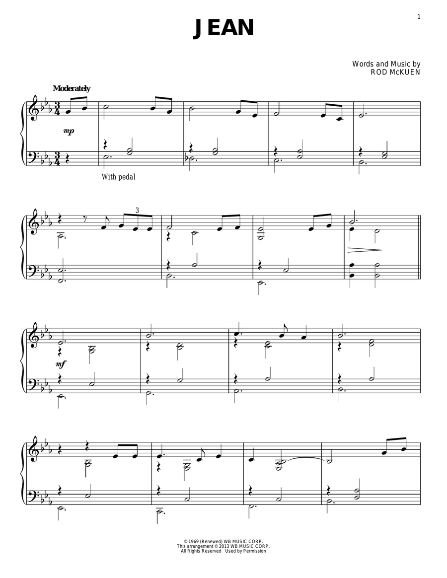 Jean Jean Piano Solo scores gallery preview page 1