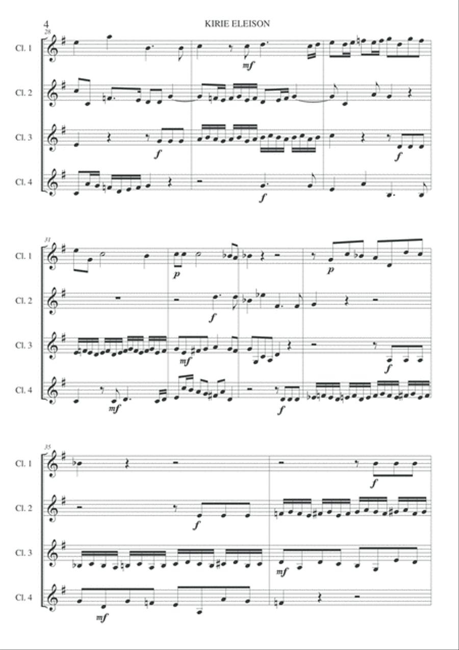 Kyrie eleison - Requiem Kyrie eleison - Requiem Woodwind Quartet scores gallery preview page 5