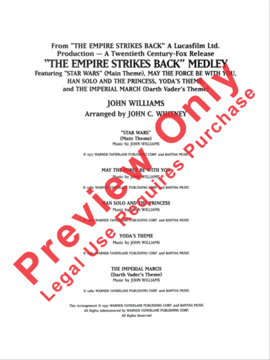 The Empire Strikes Back Medley Full Orchestra scores gallery preview page 31