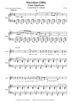 "Marechiare" Lower key (C minor)