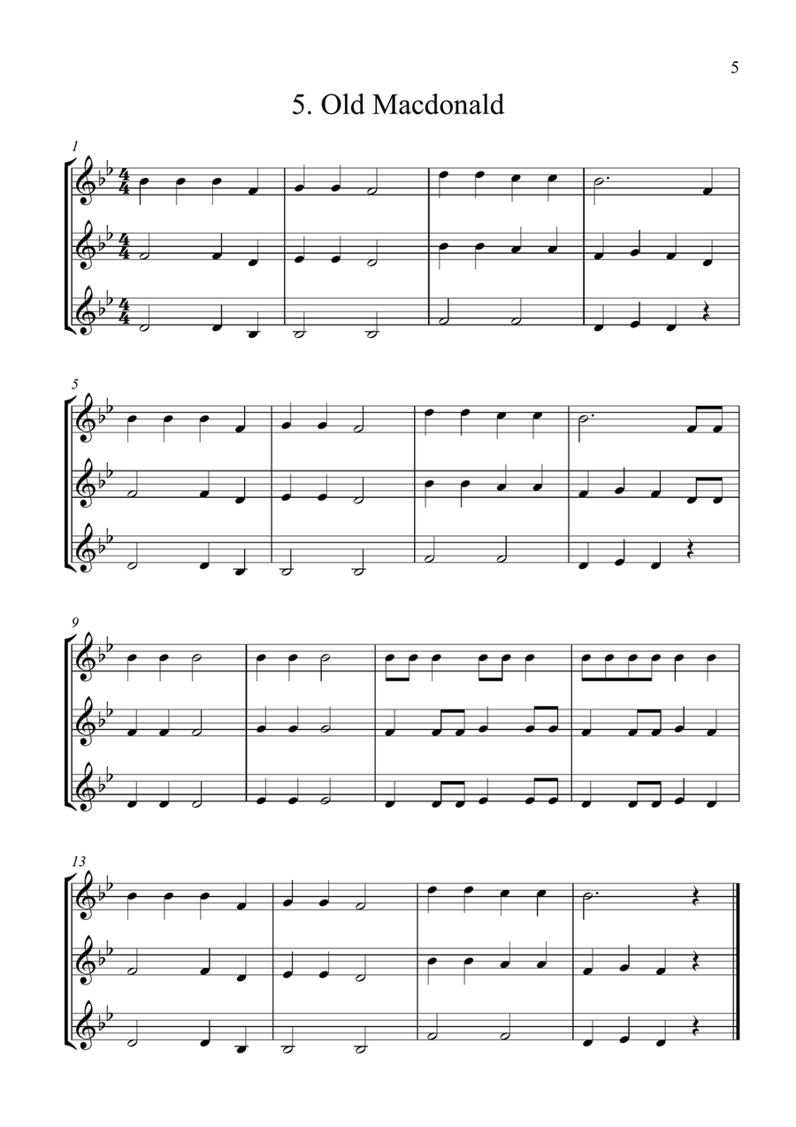 14 Easy Trios For Trumpet Trumpet Trio scores gallery preview page 5