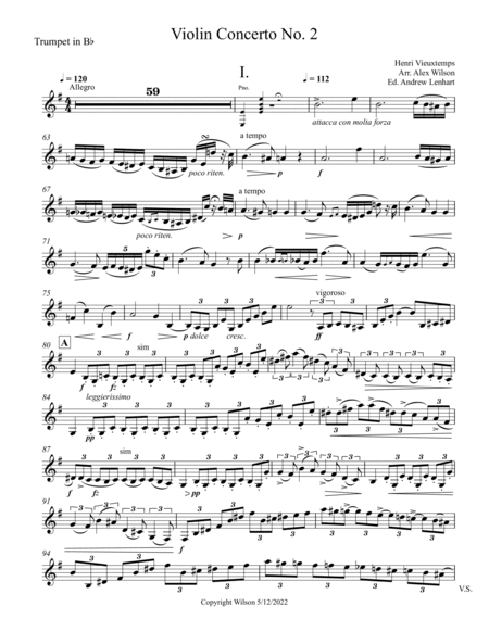 Violin Concerto No. 2 (for trumpet and piano)