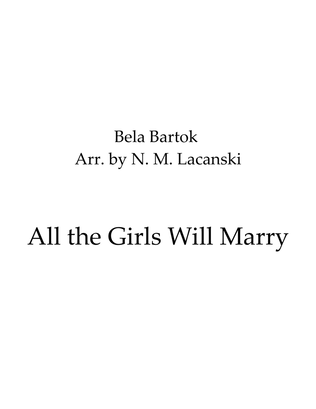 Book cover for All the Girls Will Marry