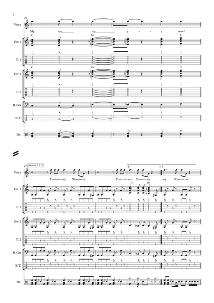 My Sharona Voice scores gallery preview page 4