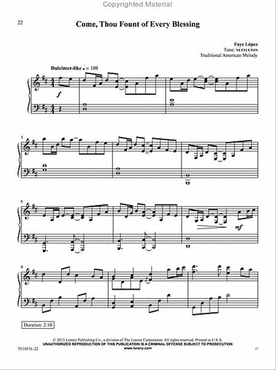 Hymn Tunes A to Z Piano Solo scores gallery preview page 4