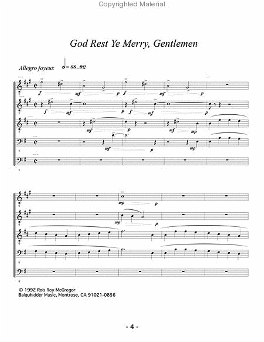 Six Christmas Carols Six Christmas Carols Horn scores gallery preview page 2