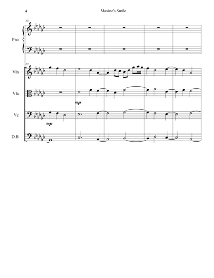 Maxine's Smile Piano Quintet scores gallery preview page 4