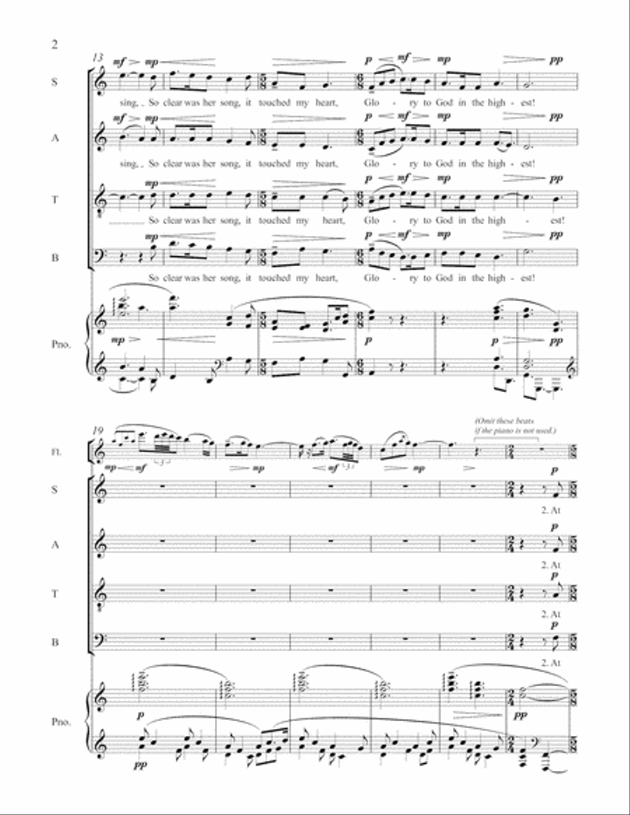 Three Sacred Songs: 1. The Round Day 4-Part scores gallery preview page 3