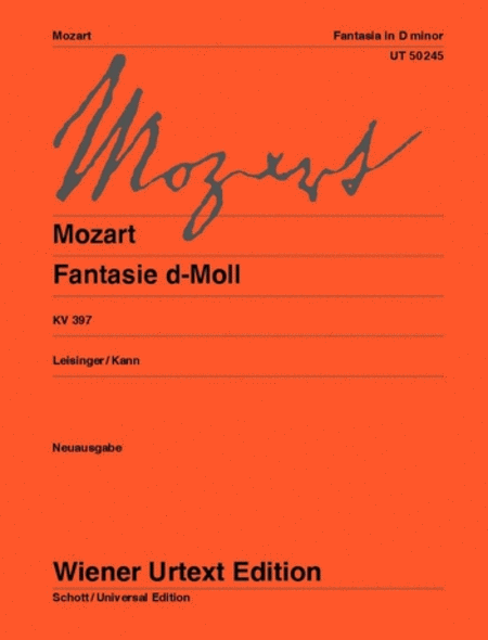 Mozart: Fantasy in D minor, K 397