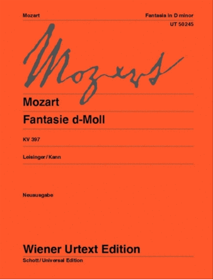 Fantasy in D minor, K 397 Chamber Music scores gallery preview page 1