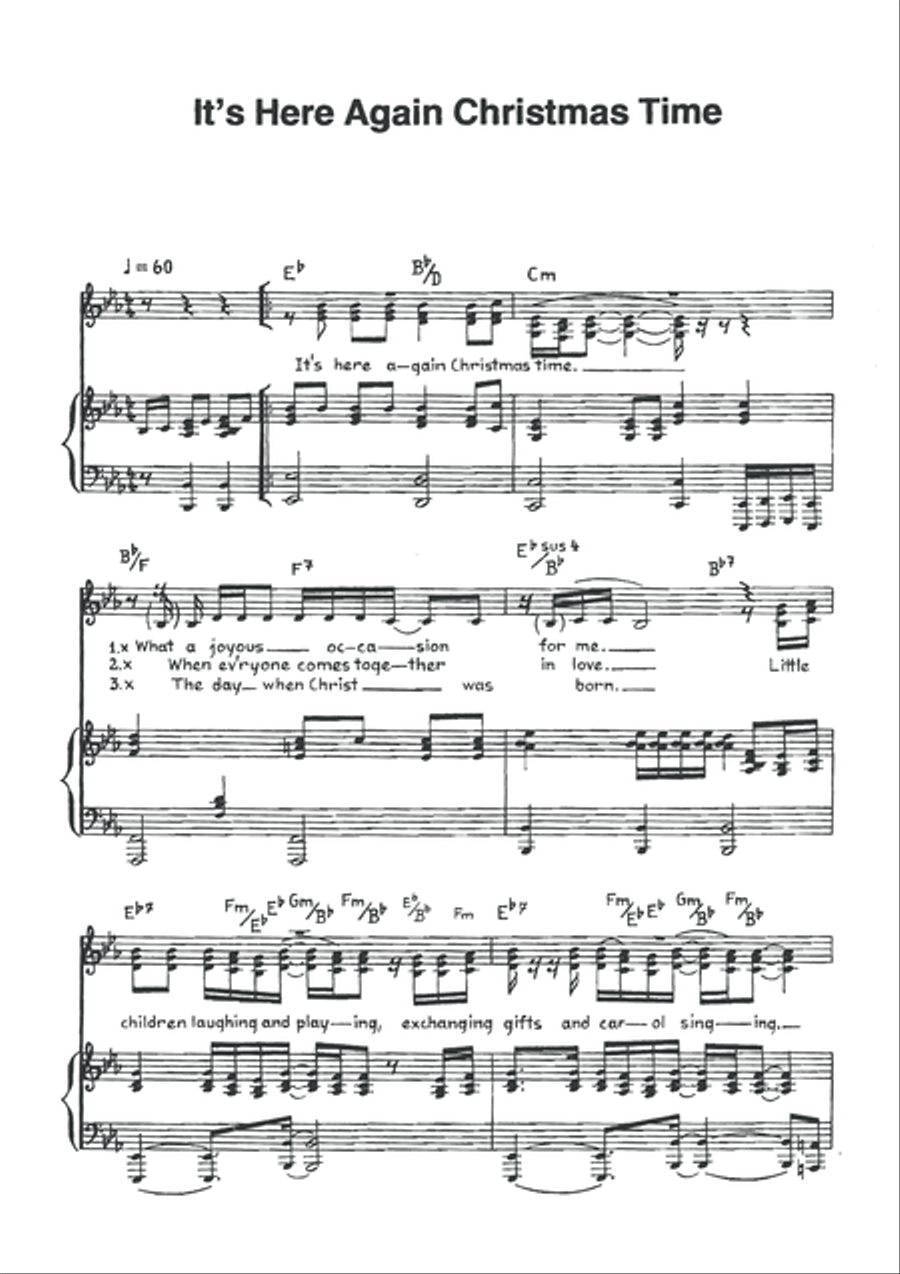 It's here again christmas time Piano Solo scores gallery preview page 3