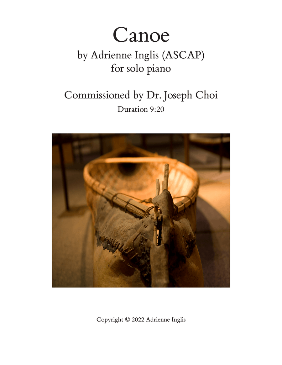 Canoe for solo piano Piano Solo scores gallery preview page 1