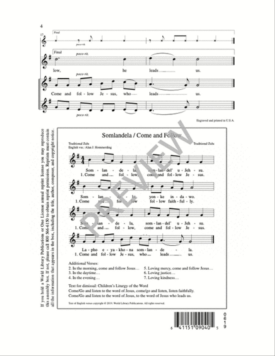 Somlandela / Come and Follow 2-Part scores gallery preview page 4