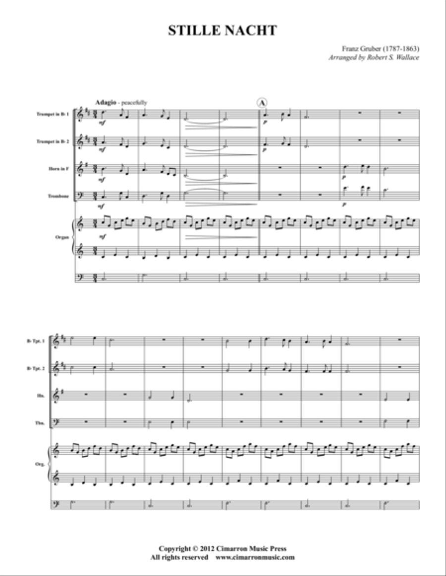 Stille Nacht Organ scores gallery preview page 1