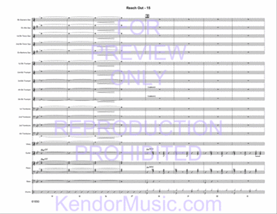 Reach Out Reach Out Jazz Ensemble scores gallery preview page 17