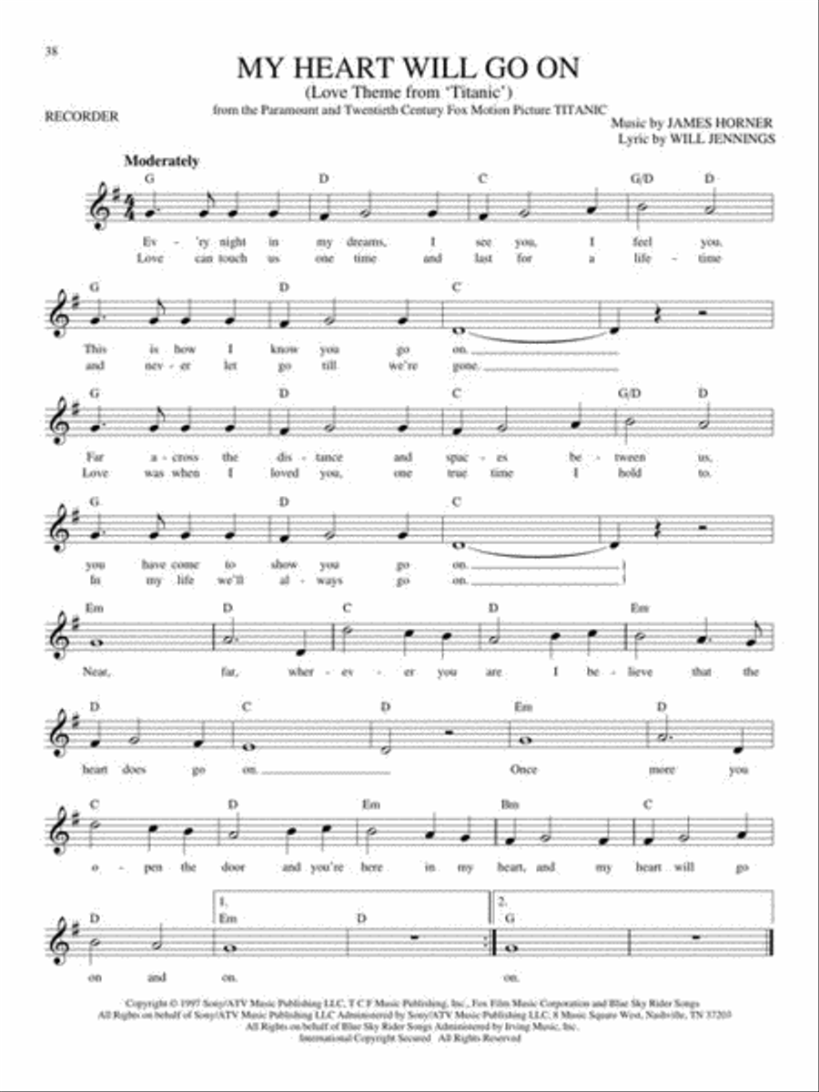 Easy Pop Melodies Recorder scores gallery preview page 6