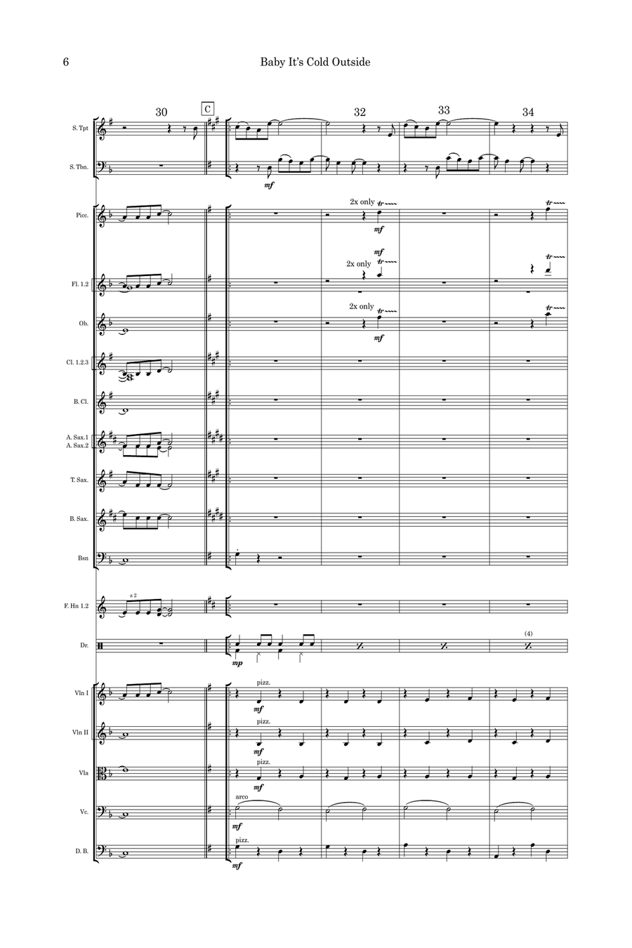 Baby, It's Cold Outside Full Orchestra scores gallery preview page 6