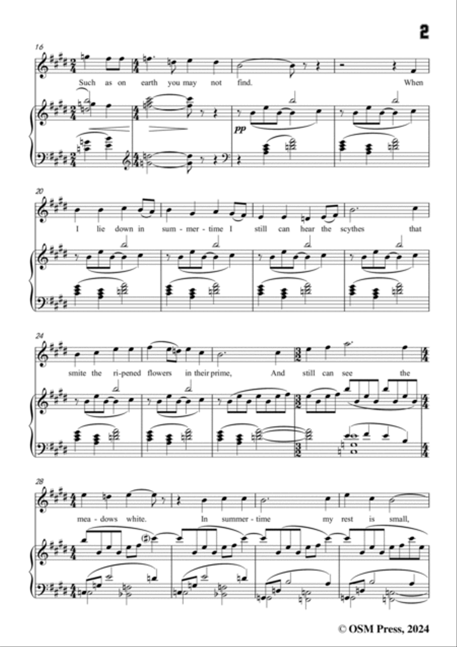 Vaughan Williams-Four Nights(1925),in E Major Voice scores gallery preview page 3