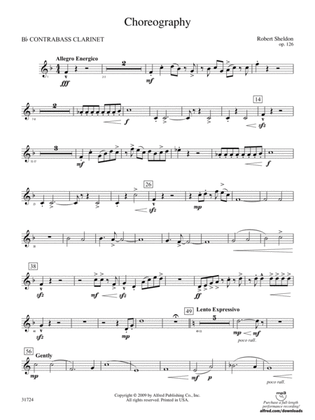Choreography: (wp) B-flat Contrabass Clarinet