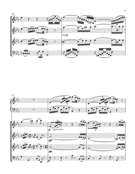 For String Quartet and Piano: Mozart's 24th Piano Concerto, K. 491 - 2nd Movement