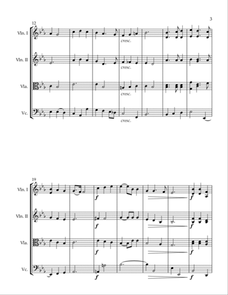 Great Is Thy Faithfulness String Quartet scores gallery preview page 3