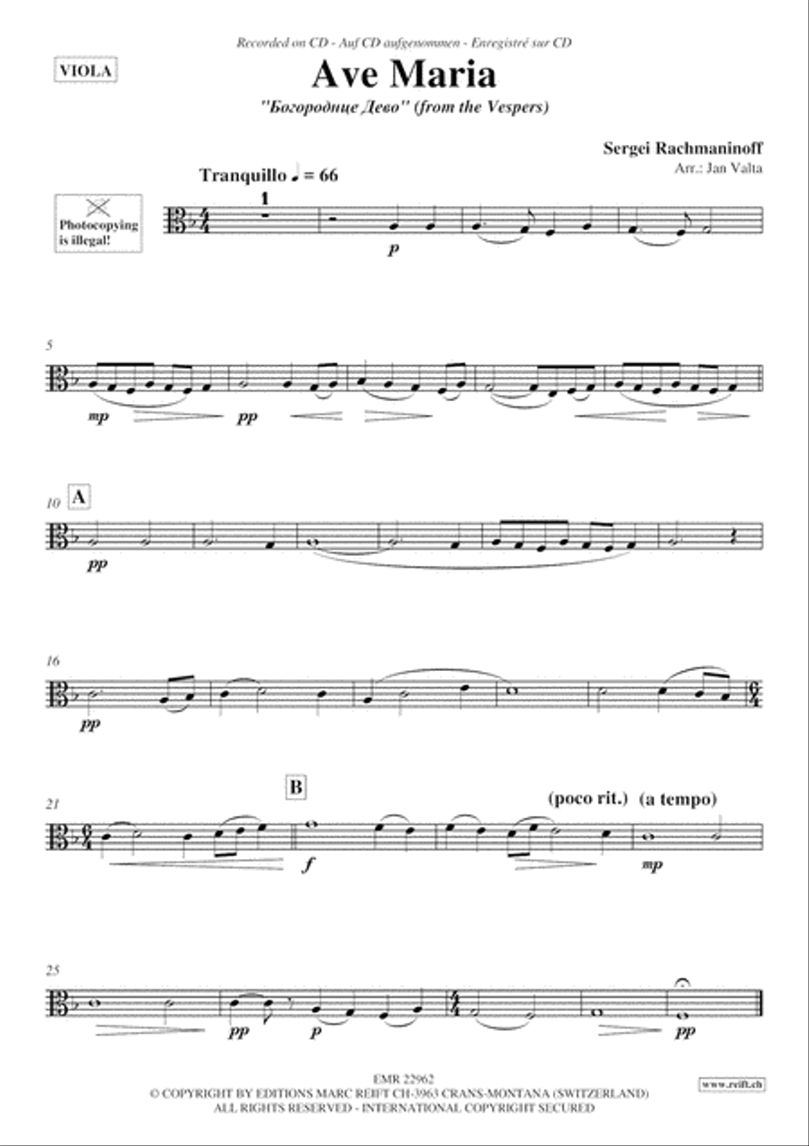 Ave Maria Viola scores gallery preview page 3