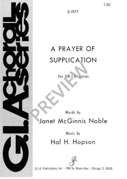 A Prayer of Supplication