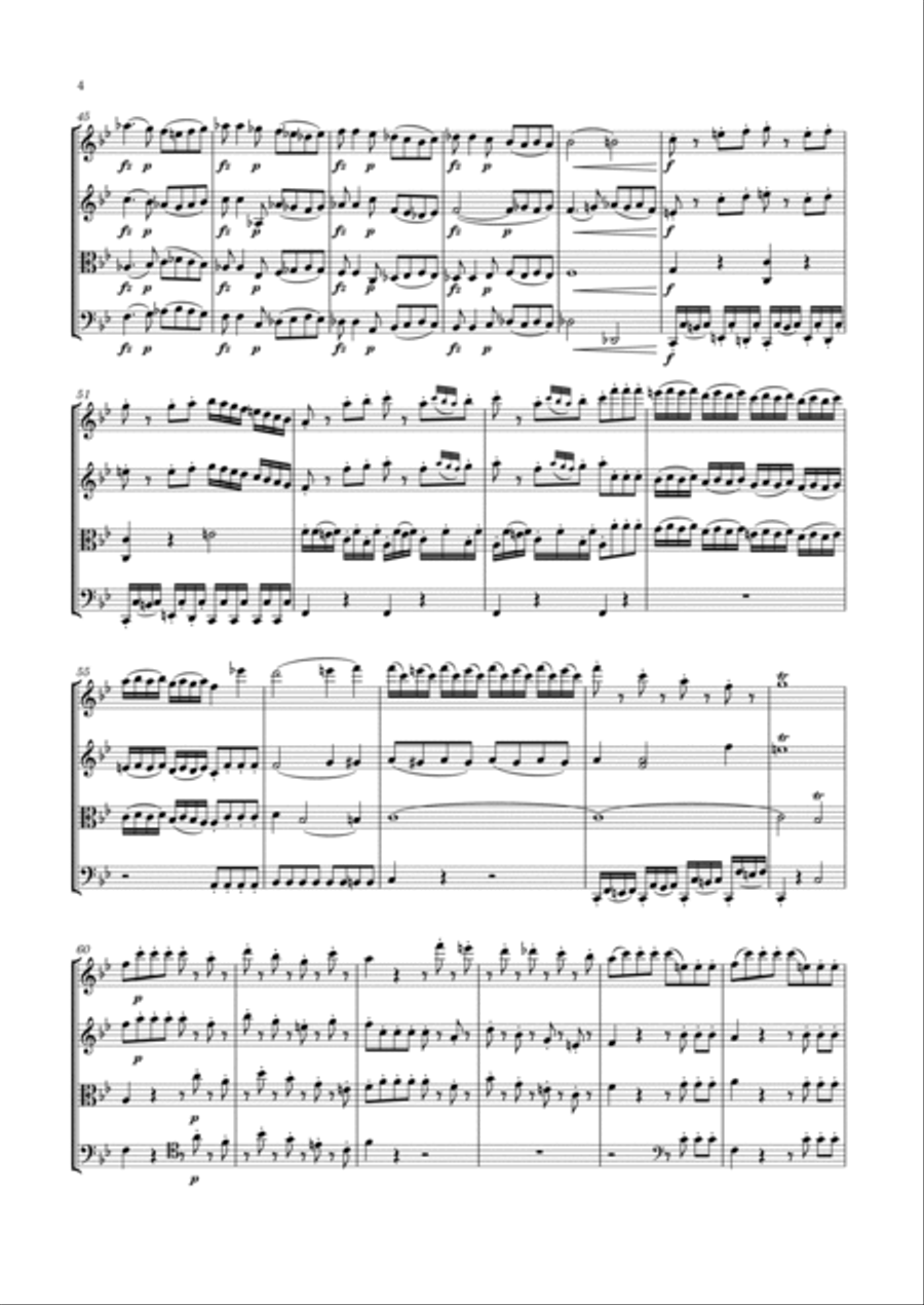 Haydn - String Quartet in B flat major, Hob.III:78 ; Op.76 No.4 
