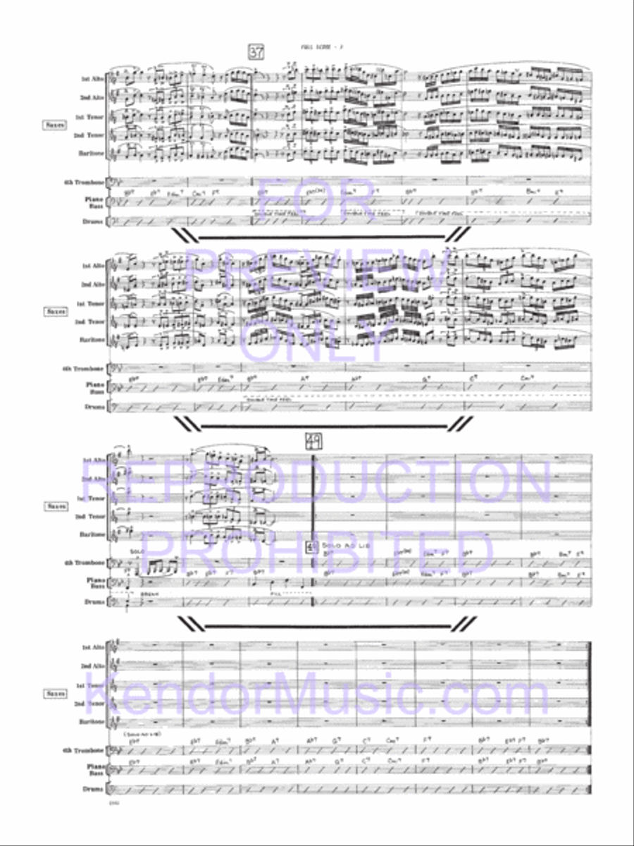 I Ain't Gonna Ask No More Jazz Ensemble scores gallery preview page 4