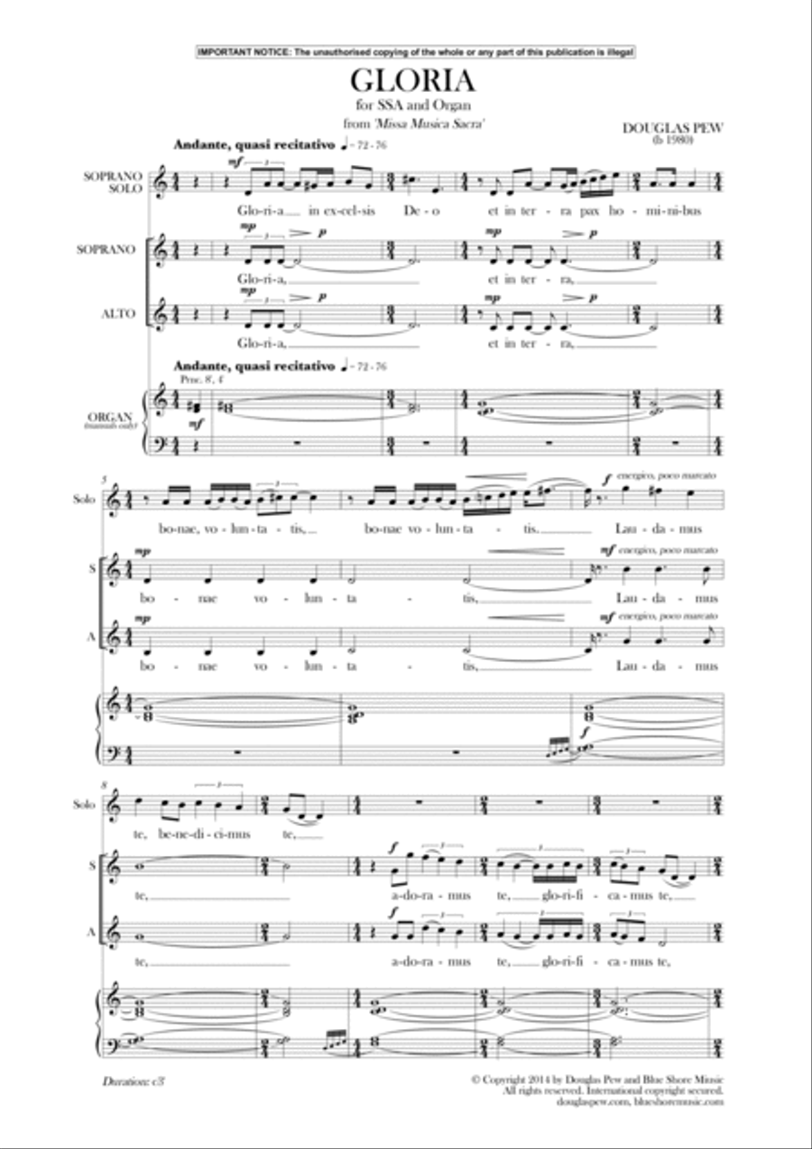 Gloria, SSA and Organ SSA scores gallery preview page 3