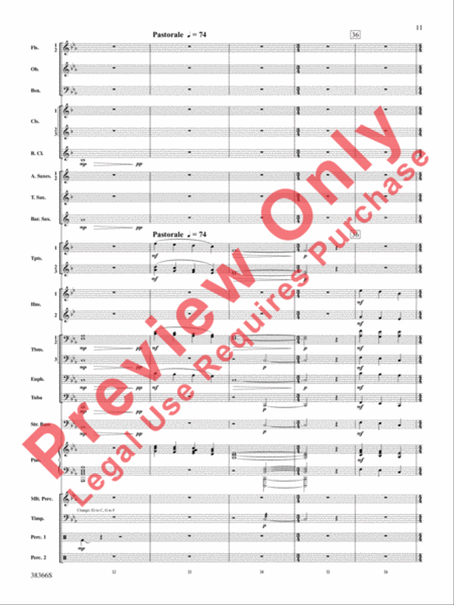 October Farewell October Farewell Concert Band scores gallery preview page 12