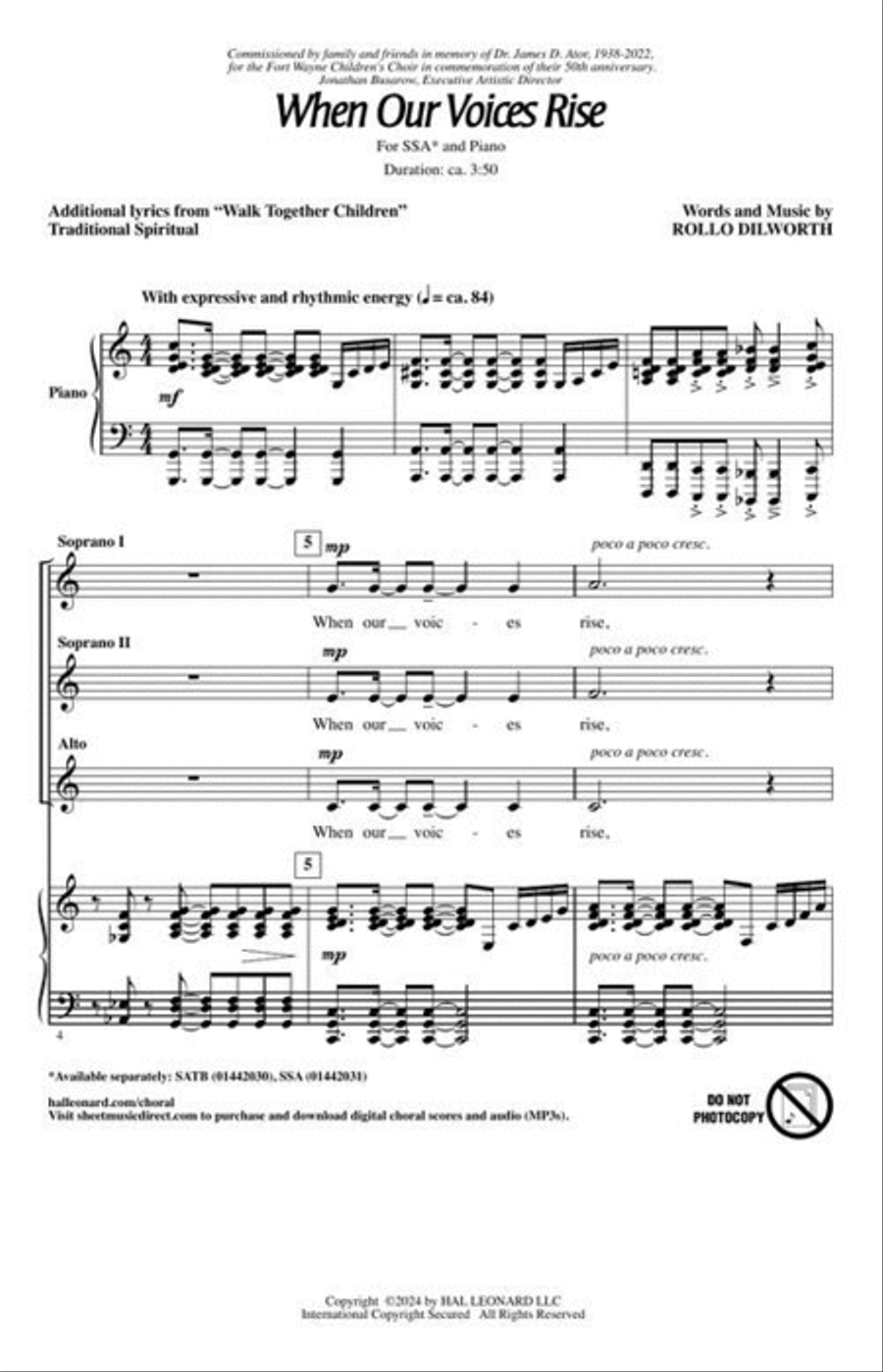 When Our Voices Rise SSA scores gallery preview page 3