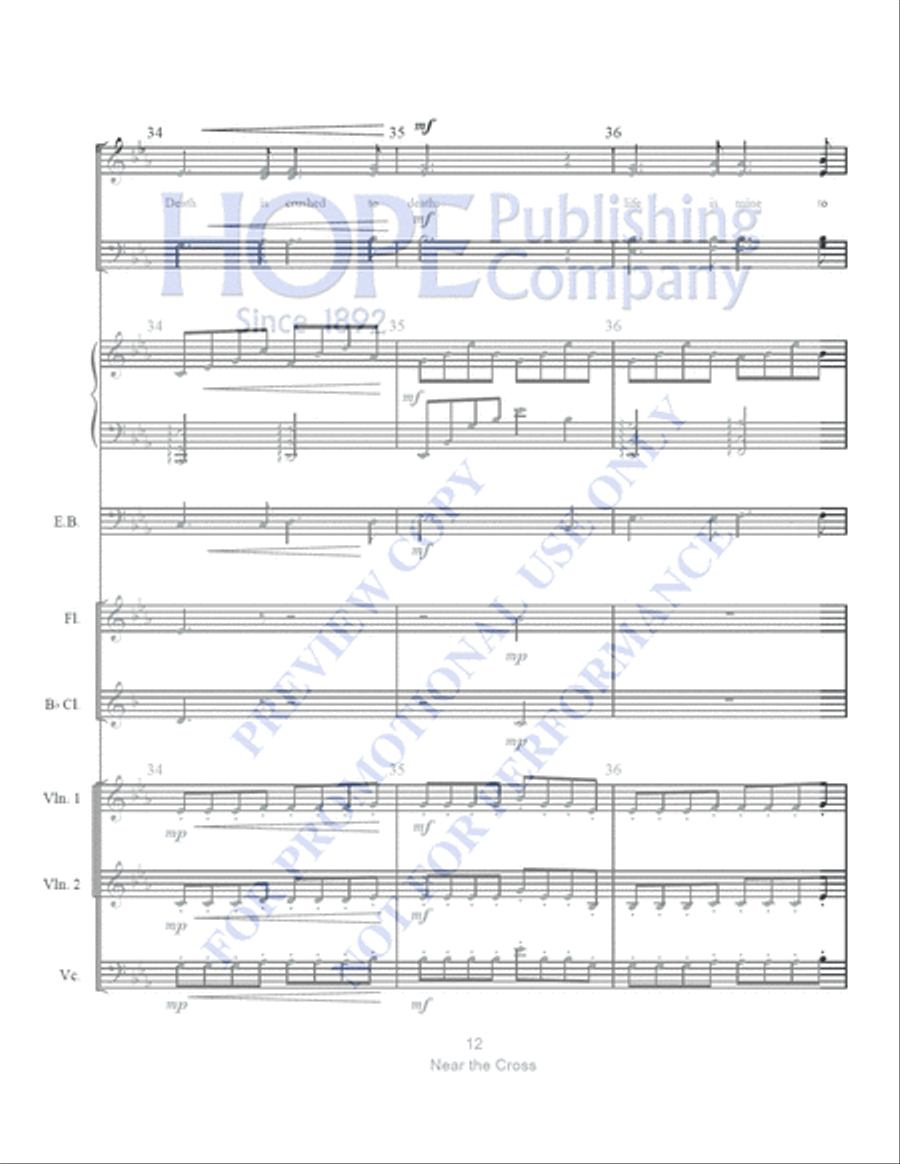 Near the Cross with The Power of the Cross Clarinet scores gallery preview page 13