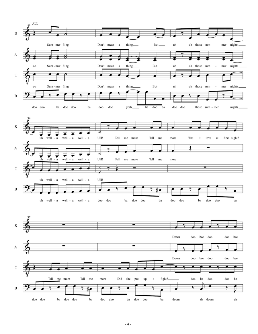 Summer Nights Divisi scores gallery preview page 4