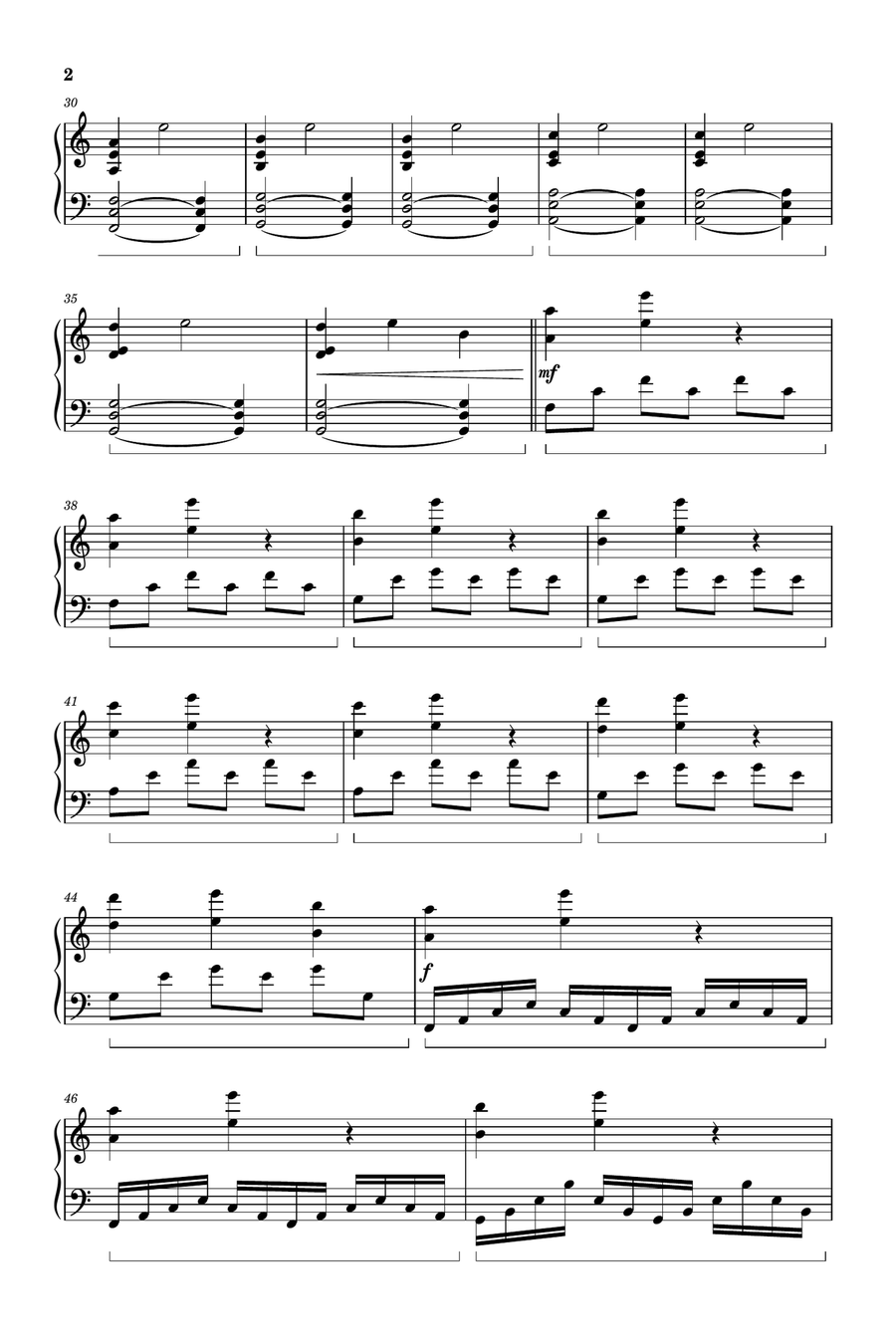 Interstellar Easy Piano scores gallery preview page 2